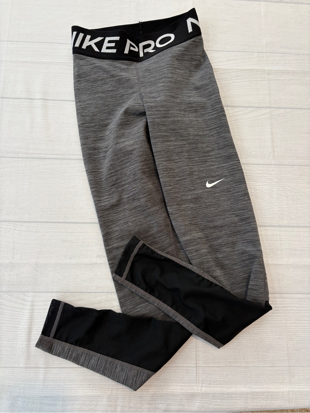 Nike Pro Charcoal and Black Leggings